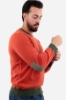 MAGLIONE ARANCIONE CON TOPPE 