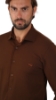POLO CAMICIA JERSEY MARRONE