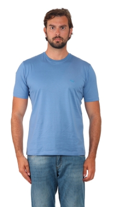 T-SHIRT FILO DI SCOZIA AZZURRA