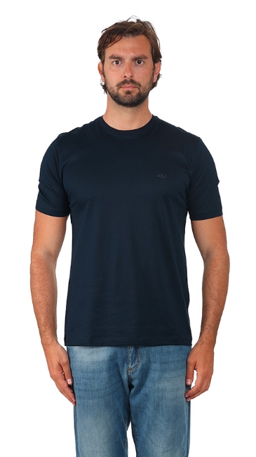 T-SHIRT FILO DI SCOZIA BLU