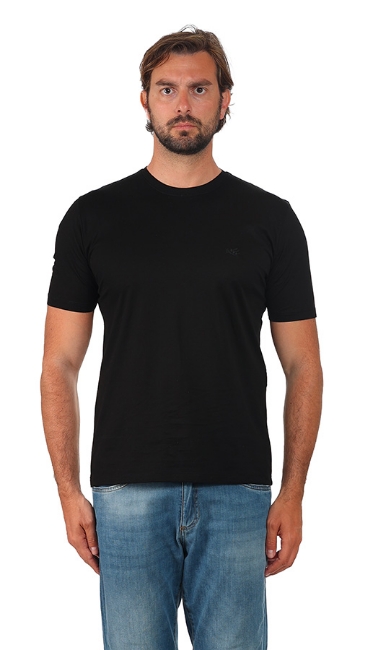 T-SHIRT FILO DI SCOZIA NERO