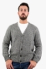 CARDIGAN A 5 BOTTONI MELANGE GRIGIO