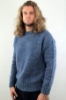 MAGLIONE GIROCOLLO ALPACA AZZURRO