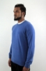 MAGLIONE GIROCOLLO IN PURO CASHMERE AZZURRO