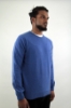 MAGLIONE GIROCOLLO IN PURO CASHMERE AZZURRO