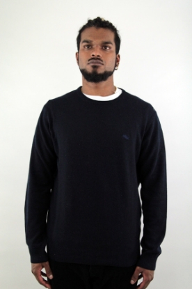 MAGLIONE GIROCOLLO IN PURO CASHMERE BLU