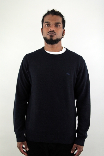 MAGLIONE GIROCOLLO IN PURO CASHMERE BLU