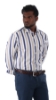 CAMICIA A RIGHE CON COLLO CLASSICO - BLU/BEIGE/BIANCHE