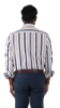 CAMICIA A RIGHE CON COLLO CLASSICO - BLU/BEIGE/BIANCHE