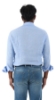 CAMICIA DI LINO CON COLLO CLASSICO AZZURRA