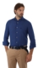 CAMICIA DI LINO CON COLLO CLASSICO BLU