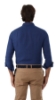 CAMICIA DI LINO CON COLLO CLASSICO BLU