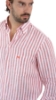 CAMICIA LINO A RIGHE ROSSE