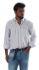 CAMICIA LINO A RIGHE GRIGIE