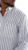 CAMICIA LINO A RIGHE GRIGIE