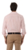 CAMICIA LINO A RIGHE ARANCIONI