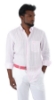 CAMICIA LINO A RIGHE SOTTILI ROSA