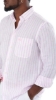 CAMICIA LINO A RIGHE SOTTILI ROSA