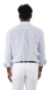 CAMICIA LINO A RIGHE SOTTILI GRIGIE