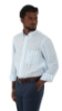 CAMICIA LINO A RIGHE SOTTILI AZZURRE