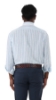 CAMICIA LINO A RIGHE SOTTILI AZZURRE