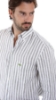 CAMICIA LINO A RIGHE BEIGE