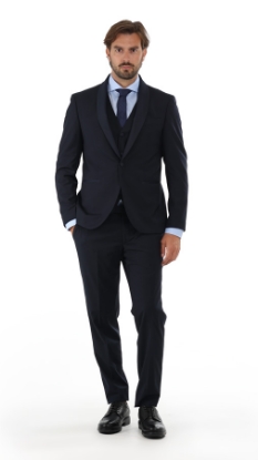 ABITO DA CERIMONIA 3 PEZZI - SMOKING SLIM FIT BLU