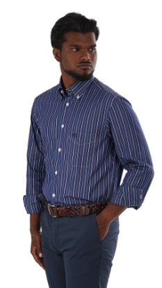 CAMICIA REGENT A RIGHE BLU