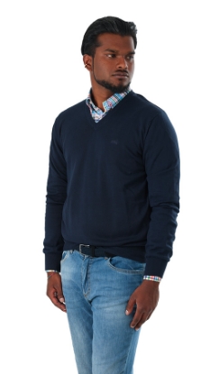MAGLIONE DI COTONE CON SCOLLO A V