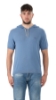 T-SHIRT MEZZA MANICA CON CAPPUCCIO AZZURRA