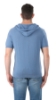 T-SHIRT MEZZA MANICA CON CAPPUCCIO AZZURRA