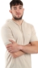 T-SHIRT MEZZA MANICA CON CAPPUCCIO BEIGE