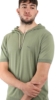 T-SHIRT MEZZA MANICA CON CAPPUCCIO VERDE