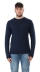 MAGLIONE GIROCOLLO CON TRECCE FRONTALI BLU