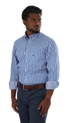 CAMICIA REGAL 831 - A RIGHE CELESTI
