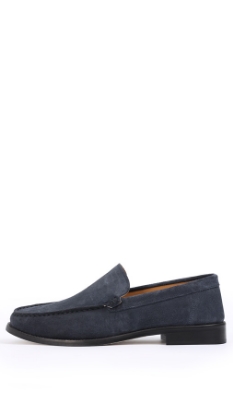 MOCASSINO IN PELLE SCAMOSCIATA BLU