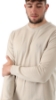 MAGLIONE GIROCOLLO IN COTONE BEIGE