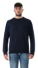 MAGLIONE GIROCOLLO IN COTONE BLU