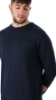 MAGLIONE GIROCOLLO IN COTONE BLU