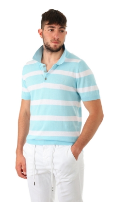 POLO RIGA LARGA AZZURRA